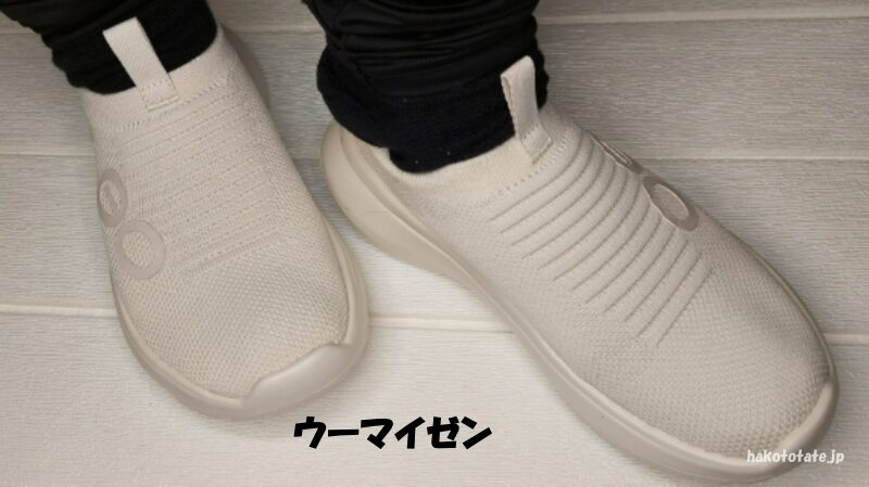 ウーマイゼンを履いている写真